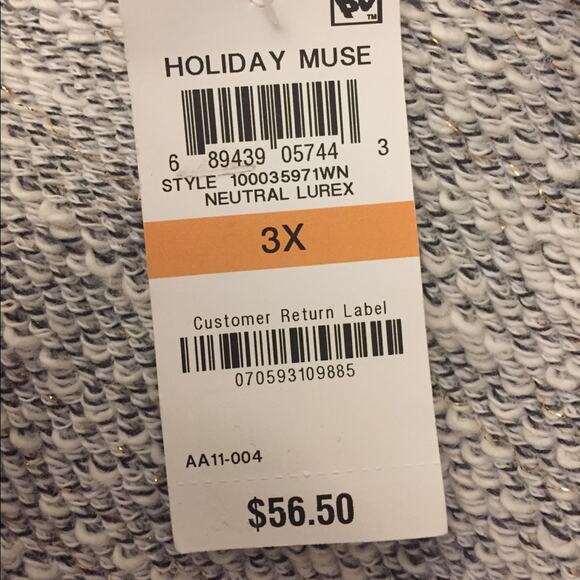 Style & Co. Women's Pullover Bishop Sleeve sweater-3X - Picture 3 of 3